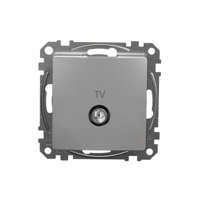 Sedna Design & Elements Gniazdo antenowe TV końcowe 4dB srebrne aluminium SDD113471 SCHNEIDER (SDD113471)